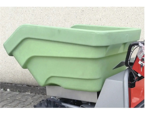 Kunststof transportbak voor een zitmaaier