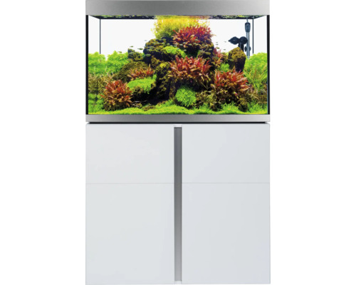 FLUVAL Aquariumcombinatie Siena 272 L met LED verlichting, verwarming, buitenfilter en onderkast wit 90x55x128 cm