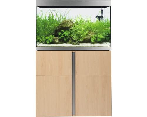 FLUVAL Aquariumcombinatie Siena 272 L met LED verlichting, verwarming, buitenfilter en onderkast beuken 90x55x128 cm