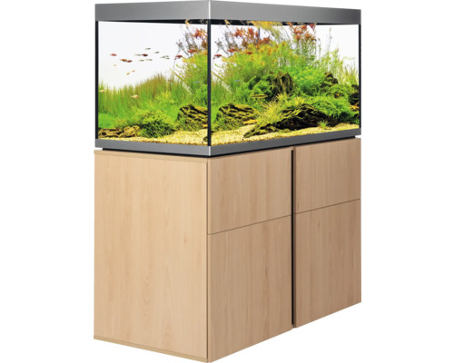 Aquarium met onderkast, beplant en met vissen