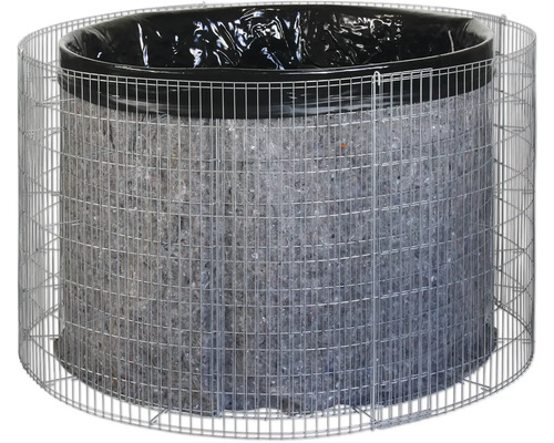 Verhoogde tuinbak met gaas en plantfolie