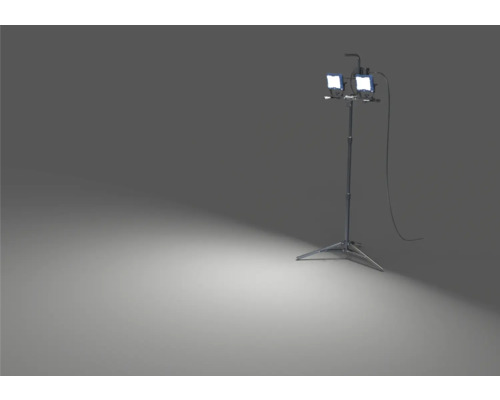 Dubbele LED bouwlamp op statief