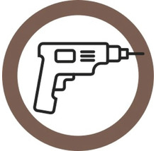 Symbool van een boormachine
