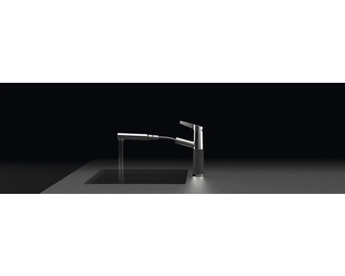 Keukenkraan met uittrekbare sproeier en waterstraal