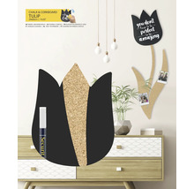 Krijtbord en prikbord tulp voor een dressoir met decoratie