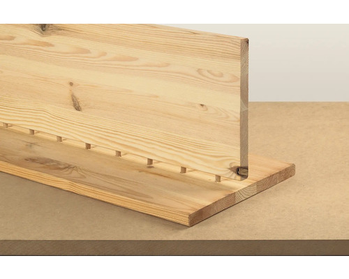 Verbinding van twee houten planken met deuvels