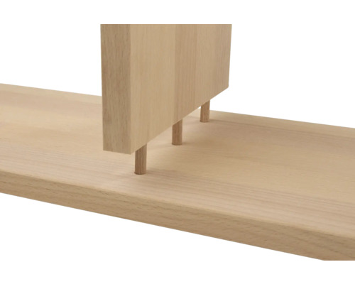 Houten plank met deuvelverbinding
