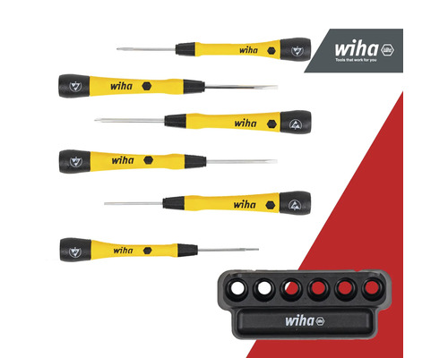 Wiha fijnmechanische schroevendraaierset met houder