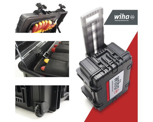 Wiha gereedschapskoffer met trolleyfunctie en gereedschapsassortiment