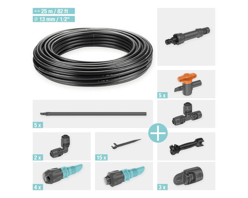 Gardena Micro-Drip-System startset plantenbakken met 25 meter slang en accessoires
