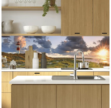 Keukenachterwand met vuurtorenmotief in keuken