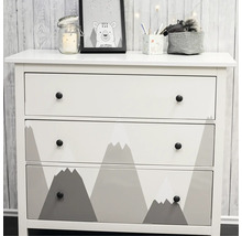 Commode met drie lades en bergmotief