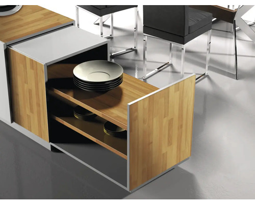 Dressoir met open kast en servies