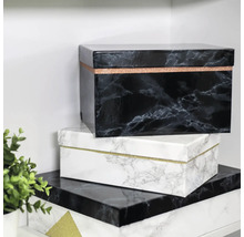 Stapel decoratieve opbergdozen met marmerpatroon