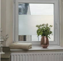 Raam met semi-transparante plissé, decoratie en radiator