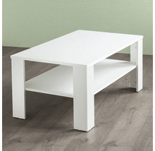 Witte salontafel met opbergplank