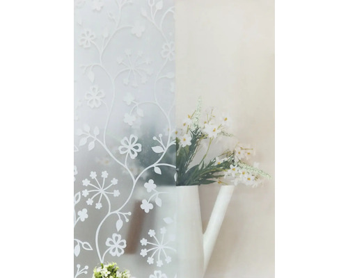 Decoratieve folie met bloemmotief en vaas met bloemen