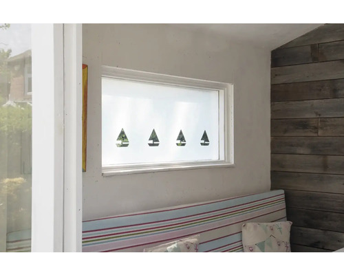 Kamer met raamfolie met zeilbootmotieven