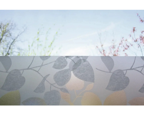 Raamfolie met bladerdesign voor privacy en decoratie