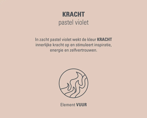 Kracht kleur pastel violet met symbool element vuur