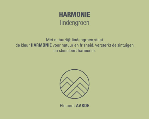 Harmonie lindengroen met het element aarde