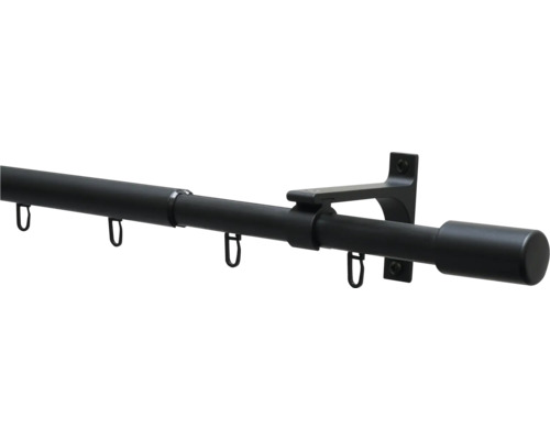 Gordijnroede met steunen en gordijnhaken