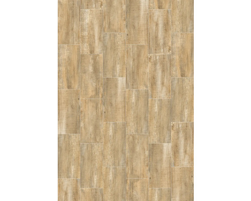 Gelegde vloertegels met houtlook