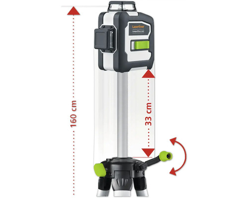 Laserliner kruislijnlaser met statief, maximale hoogte 160 cm