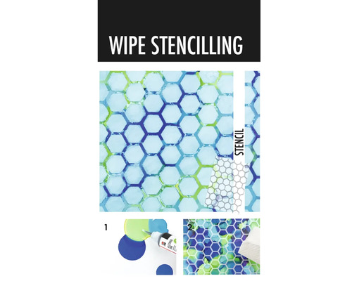 Instructies voor veegsjabloneren met een honingraatmotief