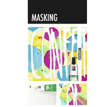 Marabu Fixogum maskeervloeistof in gebruik