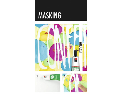 Marabu Fixogum maskeervloeistof voor afdekkingen