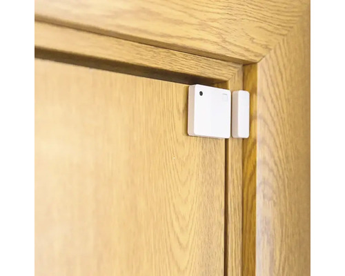 Deur met gemonteerd deur- en raamcontact