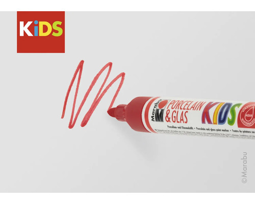 Porselein- en glasverfstift voor kinderen met kleurvoorbeeld