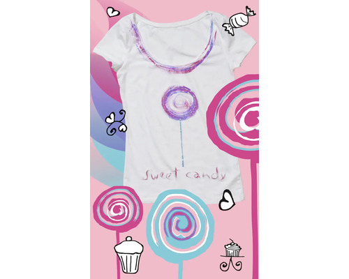 T-shirt met opdruk van snoep