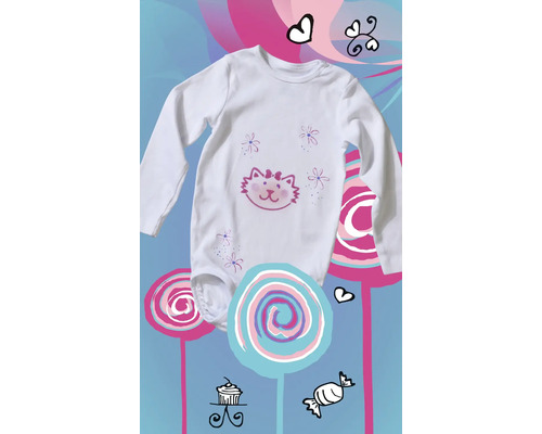 Babyromper met lange mouwen en kattenmotief