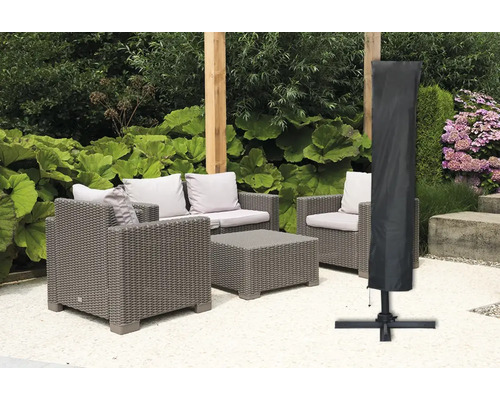 Tuinmeubelset met beschermhoes voor parasol