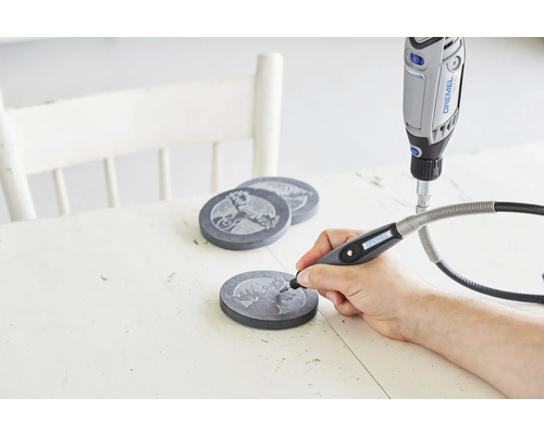 Dremel multifunctioneel gereedschap met flexibele as voor het graveren van onderzetters