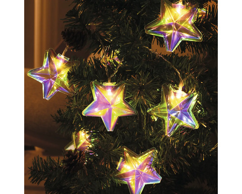 Stervormige lichtslinger op een kerstboom