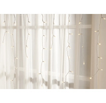Lichtslingersgordijn met warm witte LEDs voor raam