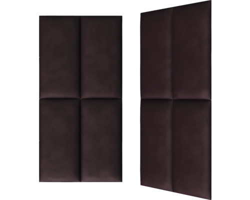 Twee bruine akoestische panelen met vierkante bekleding