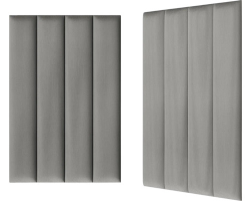 Twee akoestische panelen met verticale lijnen voor geluidsabsorptie