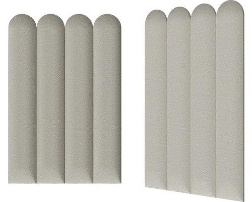 Twee panelen met elk vier verticale latten met afgeronde randen