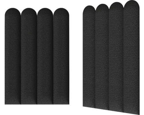 Twee zwarte akoestische panelen