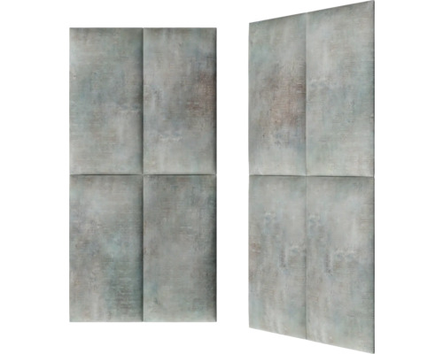 Twee wandpanelen met elk vier vierkante elementen