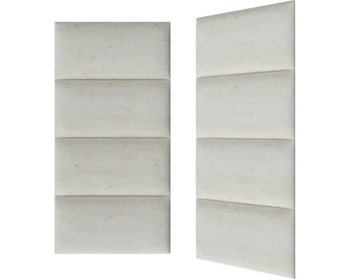Twee grijze wandpanelen met rechthoekig ontwerp voor wanddecoratie.