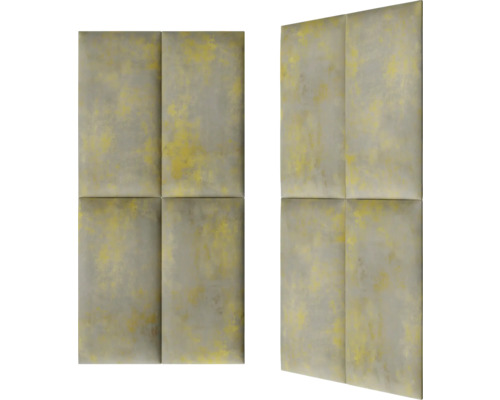 Twee geluidsisolerende panelen met elk vier vlakken