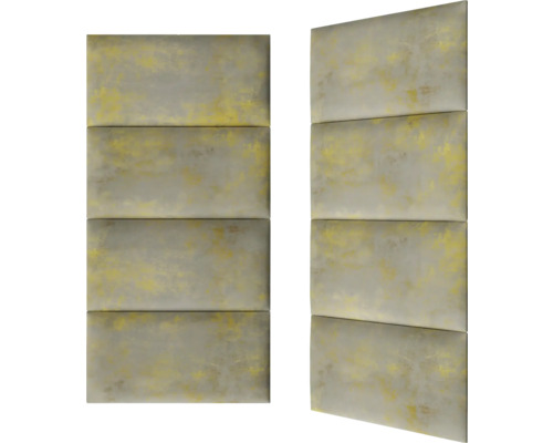 Twee geluidswerende panelen van stof met rechthoekige delen