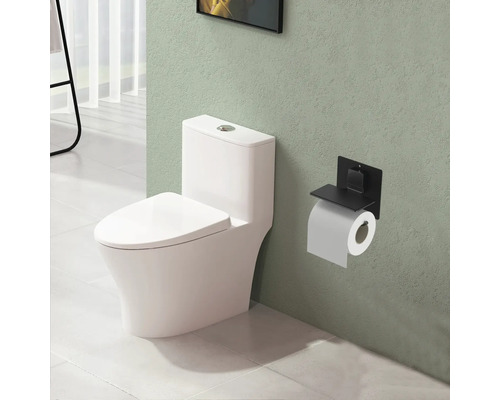 Badkamer scène met toilet en toiletpapierhouder