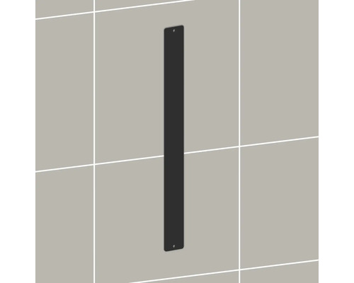 Lange, smalle metalen strip voor wandmontage