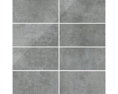 Grijze wandtegels van steengoed in groot formaat